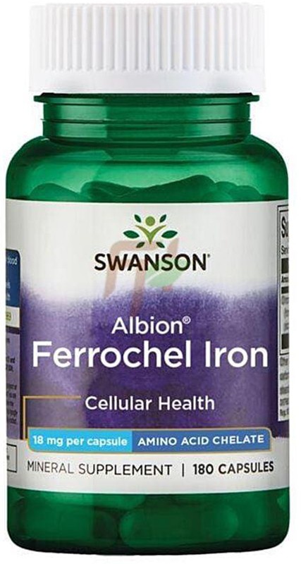 Swanson Albion Ferrochel Iron 18 mg, 180 капс.